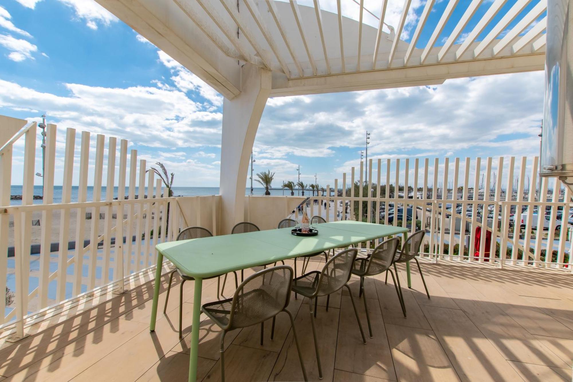 Le Majestic Residence Le Mind Vue Mer Exceptionnelle Grande Terrasse Privee Piscine Partagee Sur Le Toit Hyper Centre La Grande Motte Exterior foto